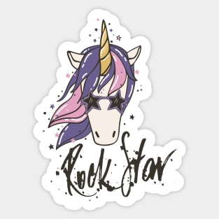 Unicorn Rock Star Sticker